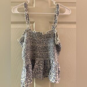 Patrons of Peace Blue and Cream Patterned Garment